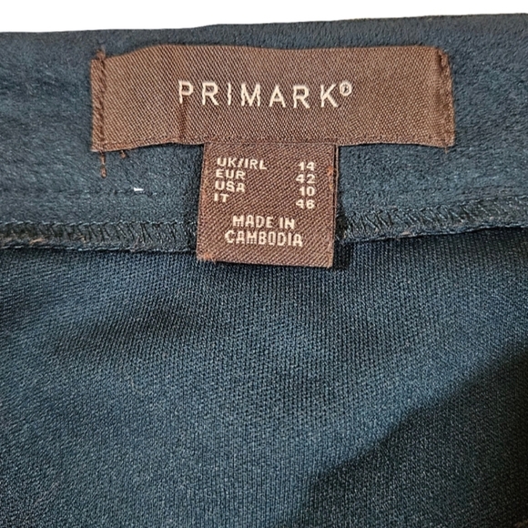 Primark Faux Sued Mini Skirt, US Size 10, Dark Teal - Picture 5 of 10